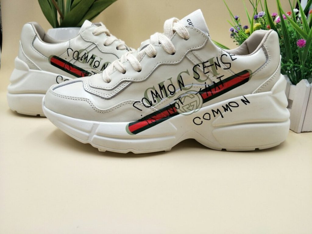 GUCCI RHYTON PRINT LEATHER SNEAKER - Image 3
