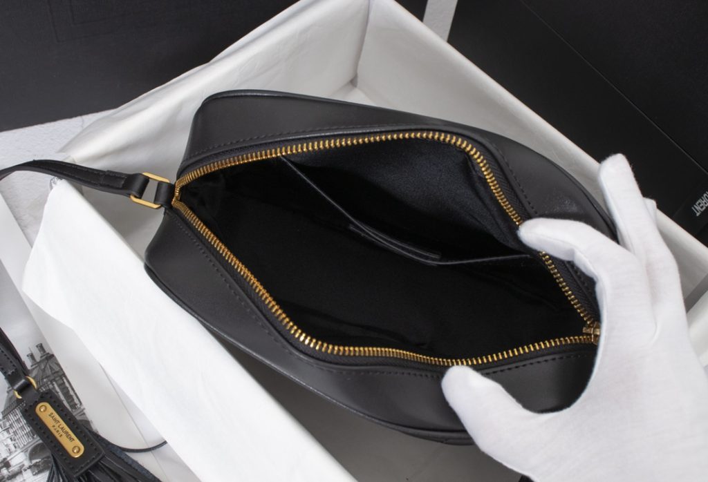 Saint Laurent Lou Camera Bag In Quilted Leather Black Gold 23cm 612544DV7071000 - Image 5