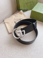 Gucci Mamon Gg Silver Logo Belt 4Cm - Image 8
