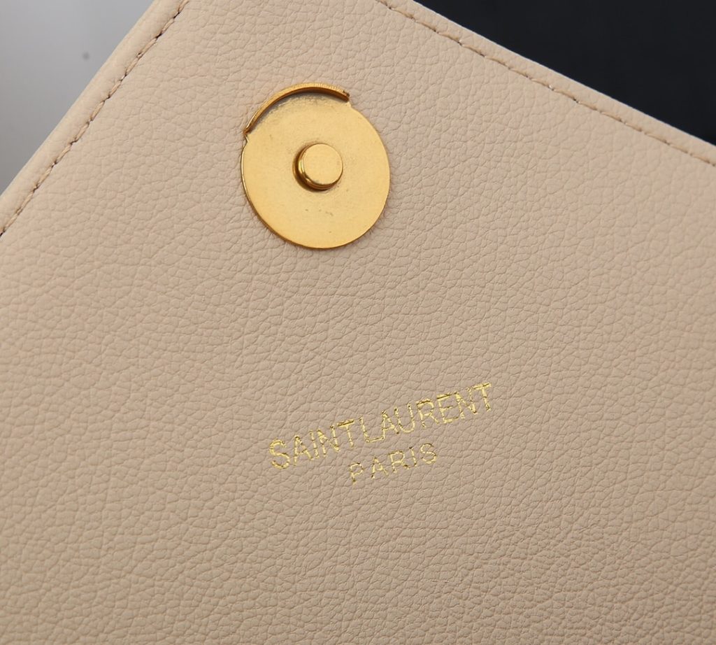 Saint Laurent College Medium In Quilted Leather Beige 24Cm 600279Brm072721 - Image 11