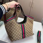 Gucci Giglio Small Tote Bag GG Canvas Dark Brown 25cm 860845 AAF8L 2547 - Image 4
