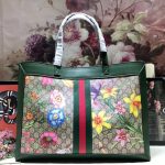 Gucci Ophidia GG Flora Medium Tote Green 44cm - Image 4