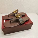 Gucci Women'S Blondie Thong Sandals Brown 752659 9I650 9769 - Image 6