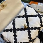Chanel 19 Flap Bag Crochet Gold And Silver Tone White Black 24Cm AS1160 B04824 C0200 - Image 5