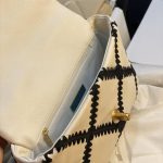 Chanel 19 Flap Bag Crochet Gold And Silver Tone White Black 24Cm AS1160 B04824 C0200 - Image 4