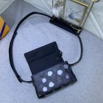 Louis Vuitton X Yayoi Kusama Steamer Wearable Wallet Monogram Eclipse Black 18cm - Image 6