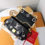 Louis Vuitton Favorite Bag Bicolour Monogram Empreinte Black 24Cm M45859 - Image 6