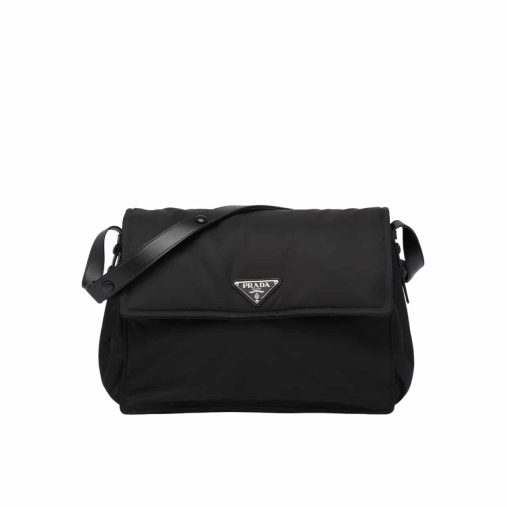 Prada Re Nylon Large Padded Shoulder Bag Black 30Cm 1Bd256 Rdln F0002 V Ooo - Image 2