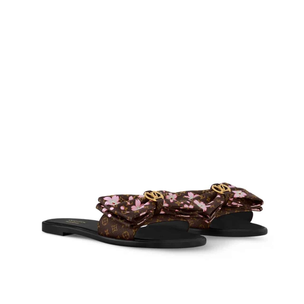 Louis Vuitton X Takashi Murakami Lily Flat Mule Sakura Brown 1AGVYB - Image 2