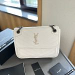 Saint Laurent Niki Medium In Vintage Leather White 28Cm - Image 3