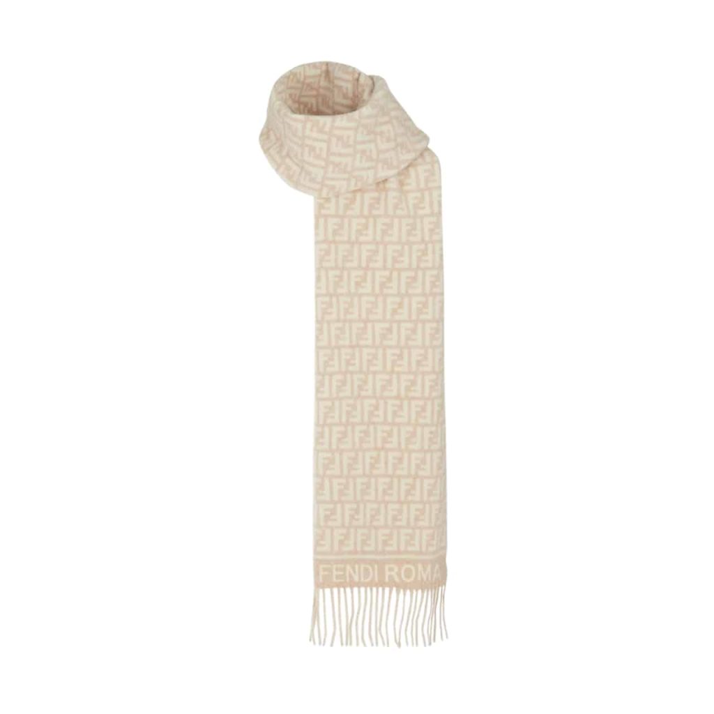 Fendi Ff Scarf Wool And Cashmere Beige Fxt113aqcwf0qb9 - Image 2