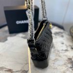 Chanel Gabrielle Small Hobo Bag Smooth Gold Silver Tone Black 20Cm A91810 Y61477 94305 - Image 4