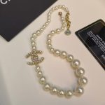 Chanel Glass Pearls CC Necklace Gold Pearly A64757 Y20450 Z2048 - Image 4