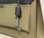 HERMES HERBAG ZIP 31 BAG PALLADIUM HARDWARE KHAKI 31CM - Image 4