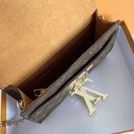 Louis Vuitton Pochette Louise Chain Monogram Canvas Brown 23cm - Image 11