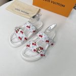 Louis Vuitton X Takashi Murakami Bom Dia Flat Comfort Mule White 1Ahlz7 - Image 3