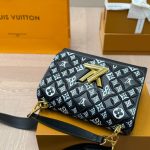 Louis Vuitton Twist MM Monogram Jacquard Black 23Cm - Image 5