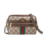 Gucci Ophidia Mini Bag Beige And Ebony 17Cm 517350 96IWS 8745
