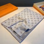 Louis Vuitton Cachecol Monogram Denim Scarf Light Grey - Image 3