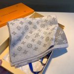 Louis Vuitton Cachecol Monogram Denim Scarf Light Grey - Image 4