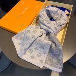 Louis Vuitton Cachecol Monogram Denim Scarf Light Grey - Image 6