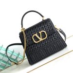Valentino Vlogo Top Handle Bag Black 22cm - Image 3
