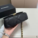 Chanel 19 Handbag Shiny Gold And Silver Tone Black 26Cm AS1160 B04852 94305 - Image 9