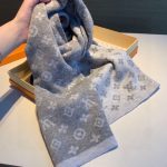 Louis Vuitton Cachecol Monogram Denim Scarf Light Grey - Image 8