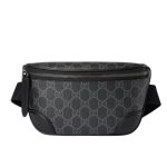 Gucci GG Emblem Small Belt Bag Black Fabric 23Cm ‎821165 FAED9 1000