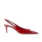 Valentino Vlogo The Bold Edition Slingback Pumps In Patent Leather 60Mm In Rouge Pur - Image 10