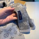Louis Vuitton Cachecol Monogram Denim Scarf Light Grey - Image 7
