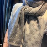 Louis Vuitton Cachecol Monogram Denim Scarf Light Grey - Image 9