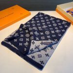 Louis Vuitton Cachecol Monogram Denim Scarf Dark Grey - Image 3