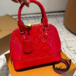 Louis Vuitton Alma BB Monogram Vernis Leather Red 23Cm - Image 3