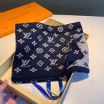Louis Vuitton Cachecol Monogram Denim Scarf Dark Grey - Image 4