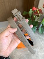 Hermes Mini H Belt Buckle And Reversible Leather Strap Silver Grey 24mm H079645ck05 - Image 4