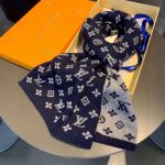 Louis Vuitton Cachecol Monogram Denim Scarf Dark Grey - Image 6