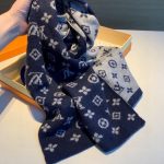 Louis Vuitton Cachecol Monogram Denim Scarf Dark Grey - Image 8