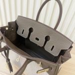 Hermes Birkin 25 Two Tone Toile Canvas Gold Hardware Grey 25Cm - Image 5