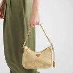 Prada Re Edition 2005 Crochet Bag Raffia Natural Tan 22CM 1BH204 2A2T F0018 V V9L - Image 10