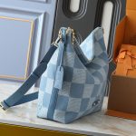 Louis Vuitton Vagabond Hobo Denim Blue 38cm N00202 - Image 4