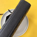 Saint Laurent Envelope Medium In Quilted Grain De Poudre Embossed Leather Black Noir 24cm 600185BOW981000 - Image 6