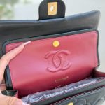 Chanel Flap Bag With Camellia Flower Chain Black 26Cm - Image 7