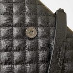 Saint Laurent Envelope Medium In Quilted Grain De Poudre Embossed Leather Black Noir 24cm 600185BOW981000 - Image 8