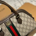 Gucci Ophidia Small Top Handle Bag Beige And Ebony 30Cm - Image 5