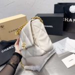 Chanel 19 Flap Bag Shiny Gold And Silver Tone White 26Cm As1161 B04852 10601 - Image 5