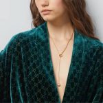 Gucci Blondie Pearl Drop Necklace Gold 774689 I4620 8078 - Image 8