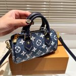 Louis Vuitton Nano Speedy Denim Blue 17Cm M81168 - Image 5