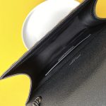 Saint Laurent Envelope Medium In Quilted Grain De Poudre Embossed Leather Black Noir 24cm 600185BOW981000 - Image 11