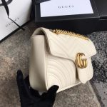 Gucci Gg Marmont Mini Shoulder Bag White Matelasse 22Cm ‎446744 Dtdit 9022 - Image 4